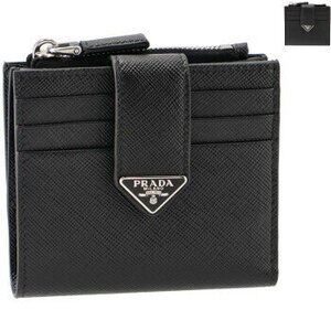 Prada Bifold Wallet Triangle Logo SAFFIANO TAB Coin Purse